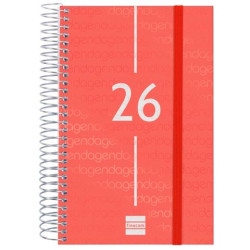 (741093026) FINOCAM AGENDA ESPIRAL YEAR E5-117X181MM 1DP TAPA PP ROJO 2026