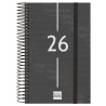 (741096026) FINOCAM AGENDA ESPIRAL YEAR E5-117X181MM 1DP TAPA PP NEGRO 2026
