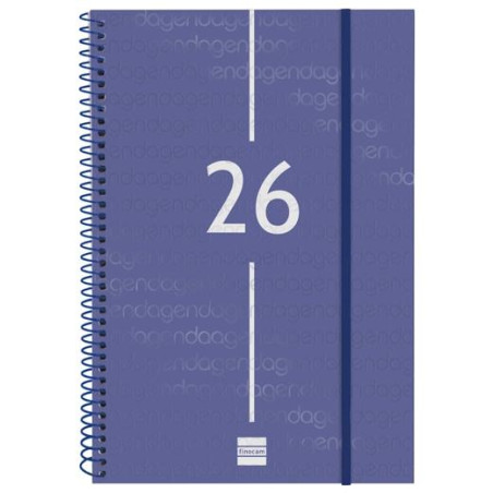(742061026) FINOCAM AGENDA ESPIRAL YEAR E11-165X242MM SVV TAPA PP AZUL 2026