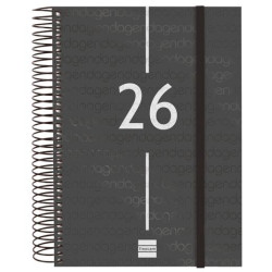 (741106026) FINOCAM AGENDA ESPIRAL YEAR E10-155X212MM 1DP TAPA PP NEGRO 2026