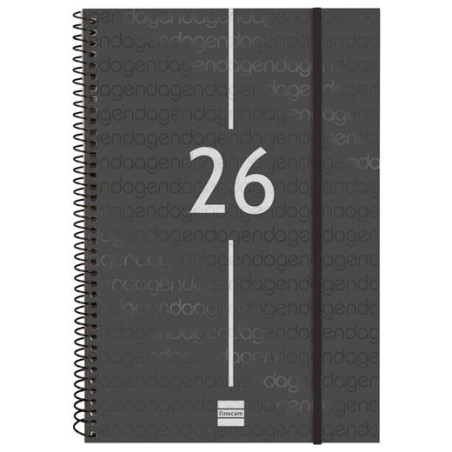 (742066026) FINOCAM AGENDA ESPIRAL YEAR E11-165X242MM SVV TAPA PP NEGRO 2026