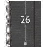 (742076026) FINOCAM AGENDA ESPIRAL YEAR E11-165X242MM 1DP TAPA PP NEGRO 2026