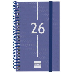 (741421026) FINOCAM AGENDA ESPIRAL YEAR E3-79X127MM SVH TAPA PP AZUL 2026