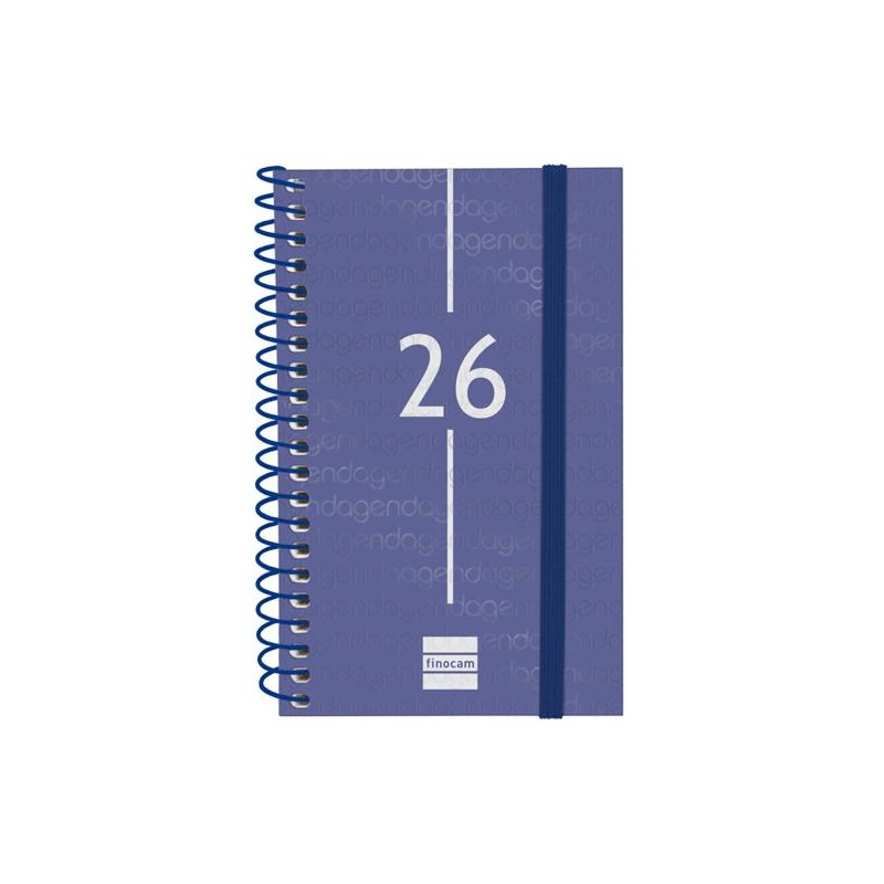 (741421026) FINOCAM AGENDA ESPIRAL YEAR E3-79X127MM SVH TAPA PP AZUL 2026