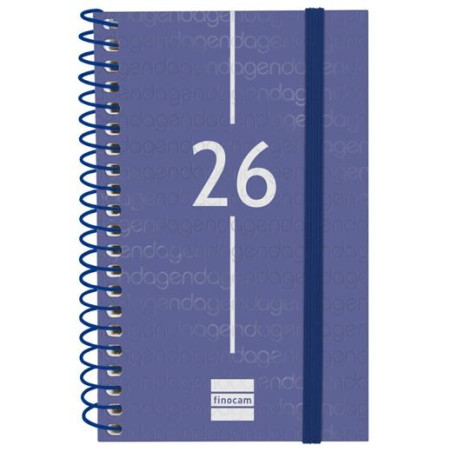(741421026) FINOCAM AGENDA ESPIRAL YEAR E3-79X127MM SVH TAPA PP AZUL 2026