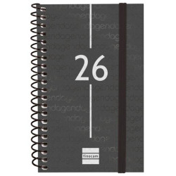 (741426026) FINOCAM AGENDA ESPIRAL YEAR E3-79X127MM SVH TAPA PP NEGRO 2026