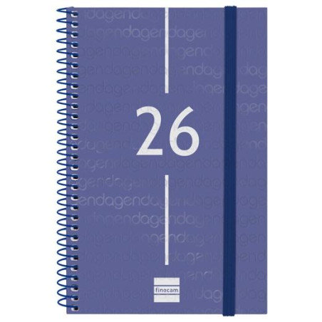 (741441026) FINOCAM AGENDA ESPIRAL YEAR E5-117X181MM SVH TAPA PP AZUL 2026