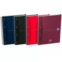 (100104738) OXFORD CUADERNO OFFICE ESSENTIALS EUROPEANBOOK 4 MICROPERFORADO 120H A4+ 5X5 C/SEPARADORES T/EXTRADURAS C/SURTIDOS