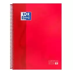 (100430198) OXFORD CUADERNO CLASSIC EUROPEANBOOK 1 WRITE&ERASE 80H A4+ 5X5MM MICROPERFORADO T/EXTRADURA ROJO