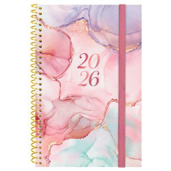 (742212626) FINOCAM AGENDA ESPIRAL DESIGN COLLECTION E5-117X181MM SVH TAPA PP GOLDY 2026