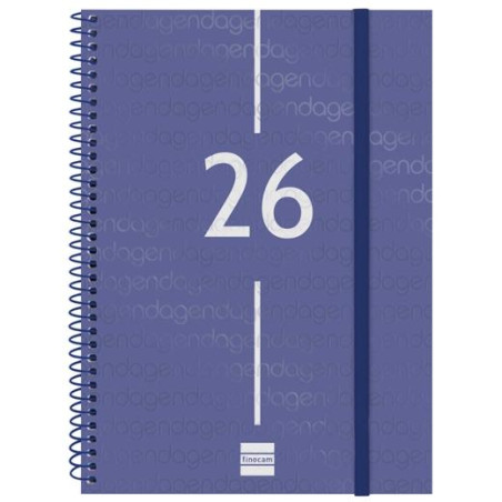 (741451026) FINOCAM AGENDA ESPIRAL YEAR E10-155X212MM SVH TAPA PP AZUL 2026