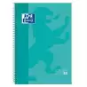(400040983) OXFORD CUADERNO CLASSIC EUROPEANBOOK 1 MICROPERFORADO 80H A4+ 5X5 T/EXTRADURAS BANDA COLOR VERDE MENTA