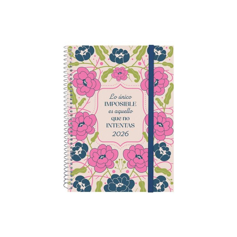 (742232526) FINOCAM AGENDA ESPIRAL DESIGN COLLECTION E10-155X212MM SVH TAPA PP IMPOSIBLE 2026