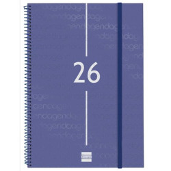 (741461026) FINOCAM AGENDA ESPIRAL YEAR E40-210X297MM SVH TAPA PP AZUL 2026