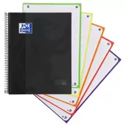 (400158600) OXFORD CUADERNO CLASSIC EUROPEANBOOK 5 WRITE&ERASE 120H A4+ 5X5 MICROPERFORADO TAPA EXTRADURA NEGRO