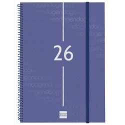 (742041026) FINOCAM AGENDA ESPIRAL YEAR E40-210X297MM SVV TAPA PP AZUL 2026