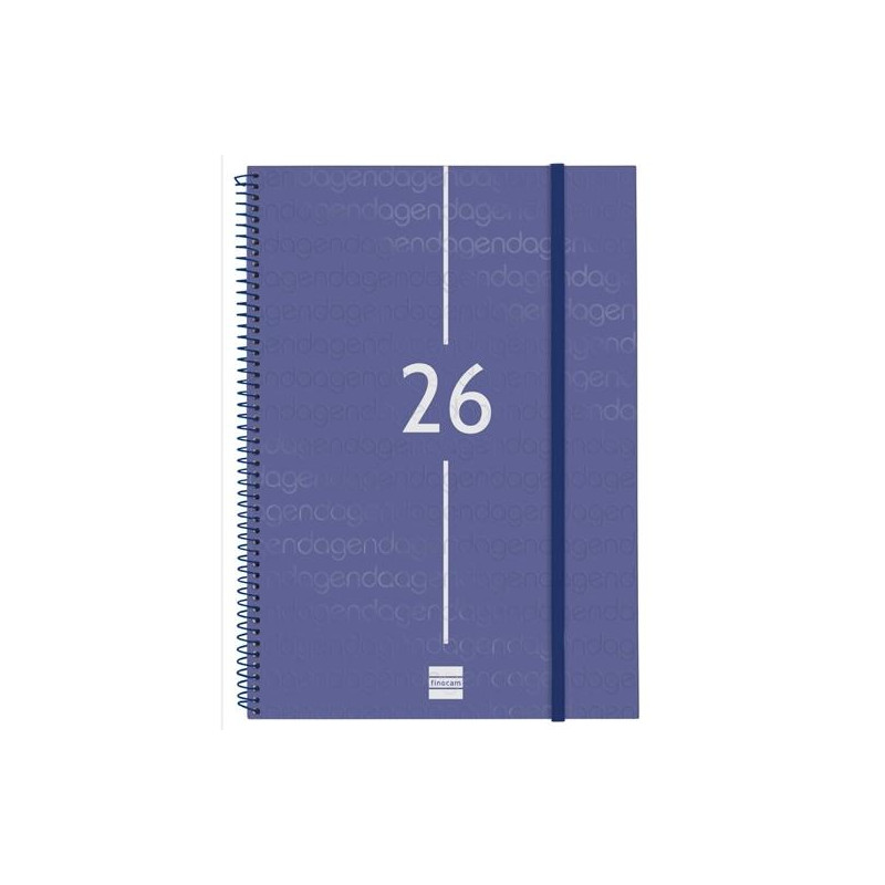 (742041026) FINOCAM AGENDA ESPIRAL YEAR E40-210X297MM SVV TAPA PP AZUL 2026