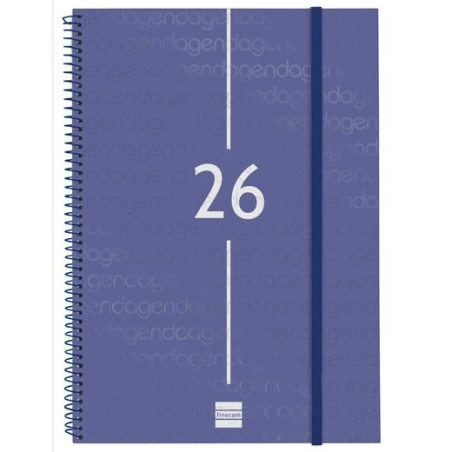 (742041026) FINOCAM AGENDA ESPIRAL YEAR E40-210X297MM SVV TAPA PP AZUL 2026