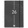 (742046026) FINOCAM AGENDA ESPIRAL YEAR E40-210X297MM SVV TAPA PP NEGRO 2026