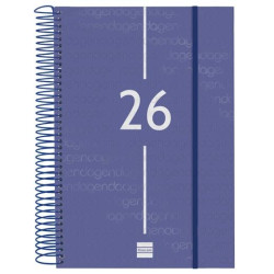 (742071026) FINOCAM AGENDA ESPIRAL YEAR E11-165X242MM 1DP TAPA PP AZUL 2026