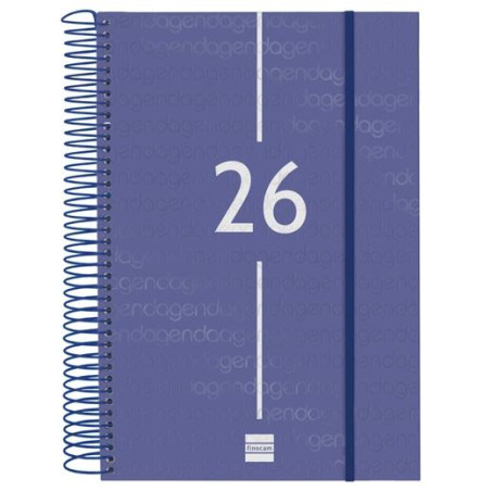 (742071026) FINOCAM AGENDA ESPIRAL YEAR E11-165X242MM 1DP TAPA PP AZUL 2026