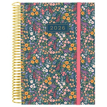 (742313026) FINOCAM AGENDA ESPIRAL DESIGN COLLECTION E10-155X212MM 1DP TAPA PP FLORA 2026