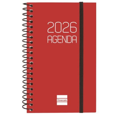 (742717426) FINOCAM AGENDA ESPIRAL OPAQUE E3-79X127MM SVH TAPA PP BURDEOS 2026