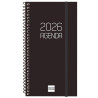 (742736026) FINOCAM AGENDA ESPIRAL OPAQUE E9-94X171MM SVH TAPA PP NEGRO 2026