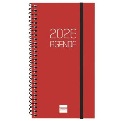 (742737426) FINOCAM AGENDA ESPIRAL OPAQUE E9-94X171MM SVH TAPA PP BURDEOS 2026