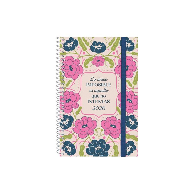 (742212526) FINOCAM AGENDA ESPIRAL DESIGN COLLECTION E5-117X181MM SVH TAPA PP IMPOSIBLE 2026