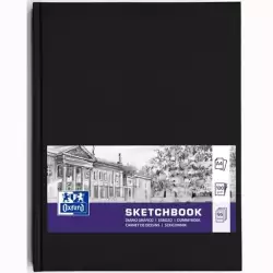(400152623) OXFORD CUADERNO COSIDO ESBOZO ARTBOOK 96H A4 LISO 100GR PAPEL COLOR CREMA TAPA EXTRADURA NEGRO