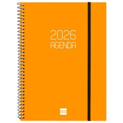 (742762926) FINOCAM AGENDA ESPIRAL OPAQUE E10-155X212MM SVH TAPA PP NARANJA 2026