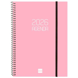 (742764526) FINOCAM AGENDA ESPIRAL OPAQUE E10-155X212MM SVH TAPA PP ROSA 2026