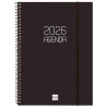 (742766026) FINOCAM AGENDA ESPIRAL OPAQUE E10-155X212MM SVH TAPA PP NEGRO 2026