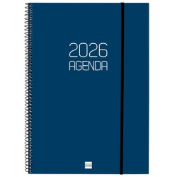 (742781026) FINOCAM AGENDA ESPIRAL OPAQUE E40-210X297MM SVH TAPA PP AZUL 2026