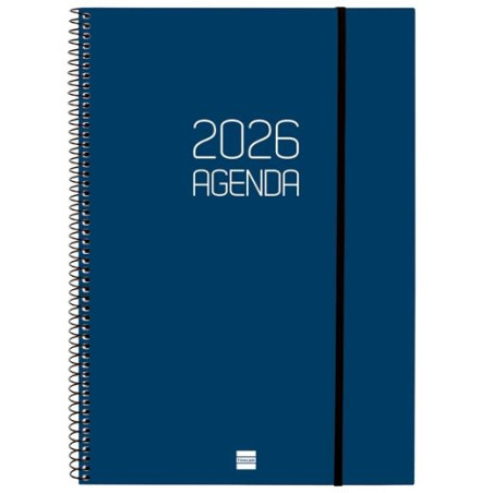 (742781026) FINOCAM AGENDA ESPIRAL OPAQUE E40-210X297MM SVH TAPA PP AZUL 2026