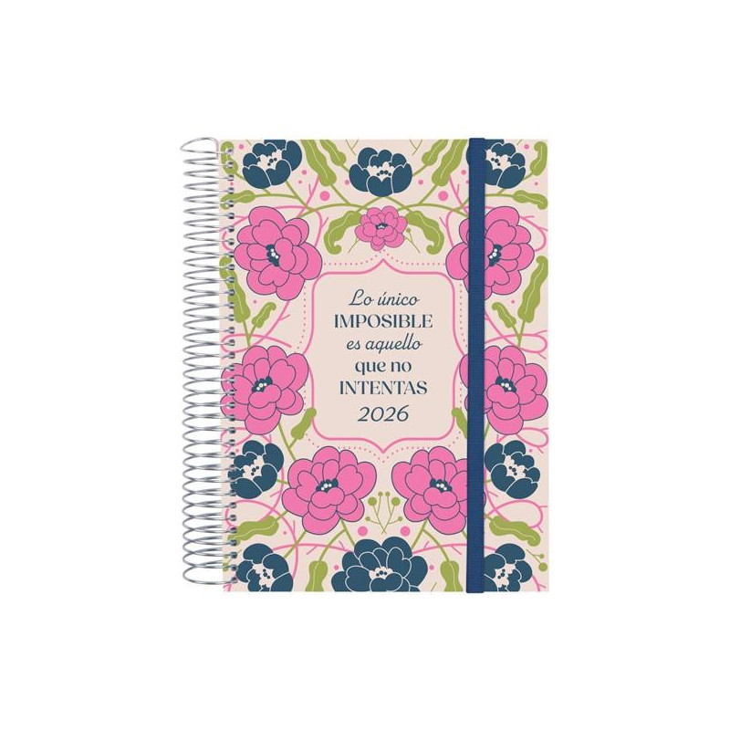 (742312526) FINOCAM AGENDA ESPIRAL DESIGN COLLECTION E10-155X212MM 1DP TAPA PP IMPOSIBLE 2026