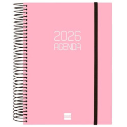 (742914526) FINOCAM AGENDA ESPIRAL OPAQUE E10-155X212MM 1DP TAPA PP ROSA 2026