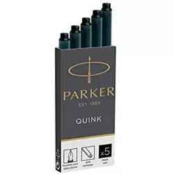 (1950382) PARKER RECAMBIO CARTUCHO DE TINTA LARGO QUINK MINI NEGRO -5U-