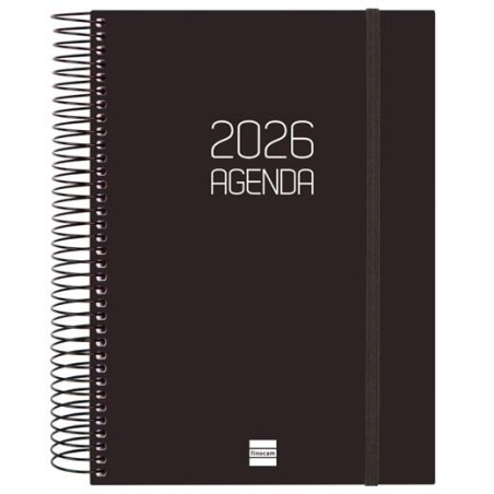 (742916026) FINOCAM AGENDA ESPIRAL OPAQUE E10-155X212MM 1DP TAPA PP NEGRO 2026