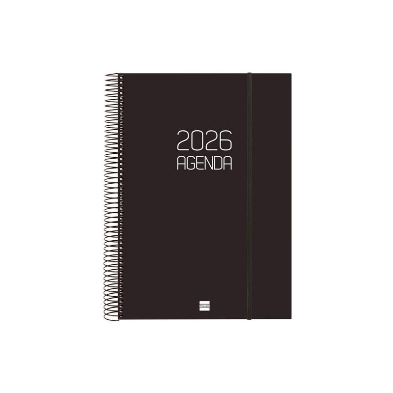 (742926026) FINOCAM AGENDA ESPIRAL OPAQUE E40-210X297MM 1DP TAPA PP NEGRO 2026