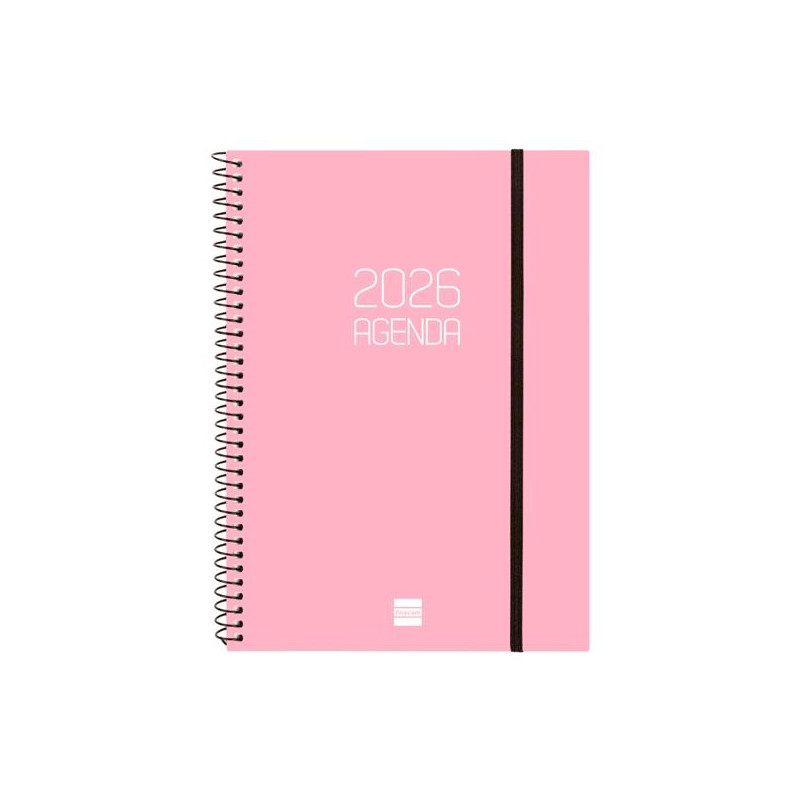 (742764526) FINOCAM AGENDA ESPIRAL OPAQUE E10-155X212MM SVH TAPA PP ROSA 2026