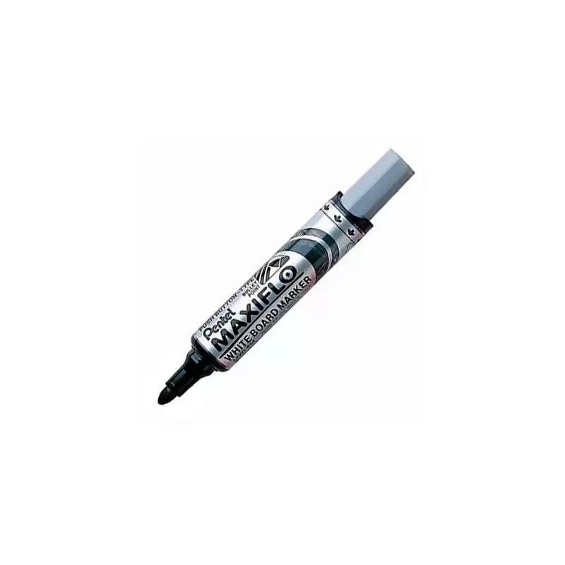 (MWL5M-AO) PENTEL MARCADOR PIZARRA BLANCA MAXIFLO MWL-5M PUNTA GRUESA NEGRO CAJA 12 UD
