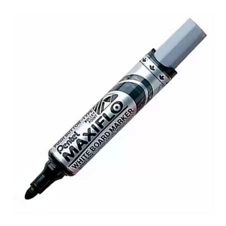 (MWL5M-AO) PENTEL MARCADOR PIZARRA BLANCA MAXIFLO MWL-5M PUNTA GRUESA NEGRO CAJA 12 UD
