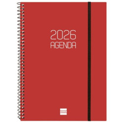 (742767426) FINOCAM AGENDA ESPIRAL OPAQUE E10-155X212MM SVH TAPA PP BURDEOS 2026