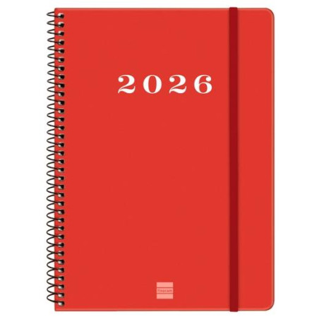 (743503026) FINOCAM AGENDA ESPIRAL MY E10-155X212MM SVH TAPA DURA ROJO 2026
