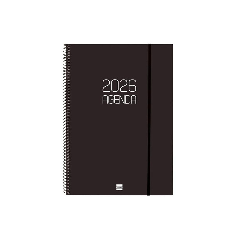 (742856026) FINOCAM AGENDA ESPIRAL OPAQUE E40-210X297MM SVV TAPA PP NEGRO 2026