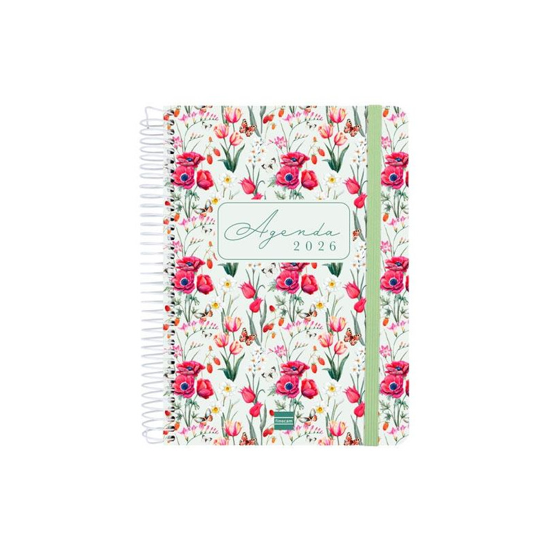 (750000126) FINOCAM AGENDA ESPIRAL CLOE E10-155X212MM 1DP TAPA DURA VERDE 2026