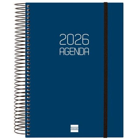 (742911026) FINOCAM AGENDA ESPIRAL OPAQUE E10-155X212MM 1DP TAPA PP AZUL 2026