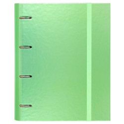 (12257421) CARCHIVO CARPETA ANILLAS 4X35MM CARPEBLOCK METAL C/RECAMBIO 100H A4 90GR 1 BANDA COLOR CARTÓN PLASTIFICADO VERDE
